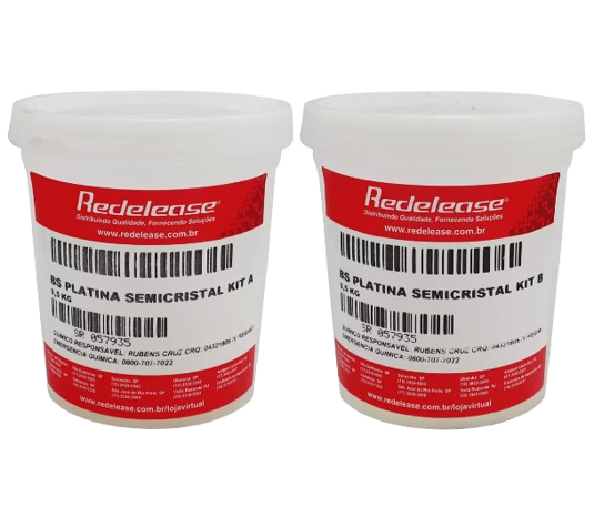 Borracha De Silicone Platina Semi Cristal Para Moldes Alimentícios e Artefatos Atóxicos (01 Kg)