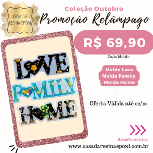 Molde Silicone  - Enfeite de Mesa - Love