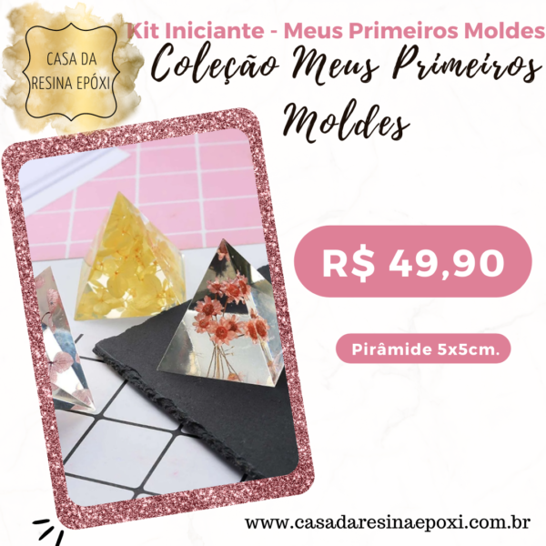 Molde Silicone  - Pirâmide  5x5cm
