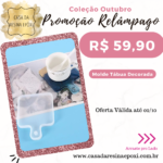 Molde Silicone  - Tábua Decorada