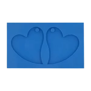Molde de Silicone Pingente dois Corações