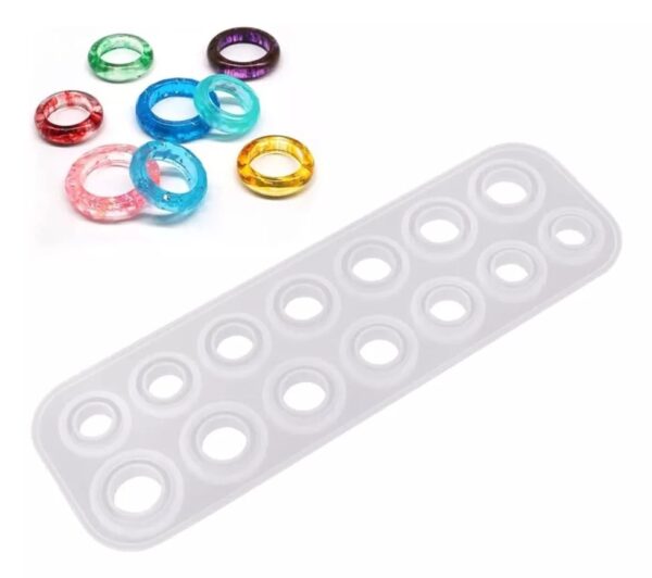 Molde Silicone - Anéis c/ 14 cavidades