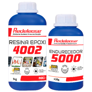 Resina Epoxi 4002 Alta Visc. ULTRA TRANSPARENTE e Proteção UV c/ Endurecedor (1,430Kg)