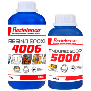 Resina 4006 Epoxi ULTRA TRANSPARENTE de Média Visc. e Proteção UV c/ Endurecedor 5000 (1,430Kg)