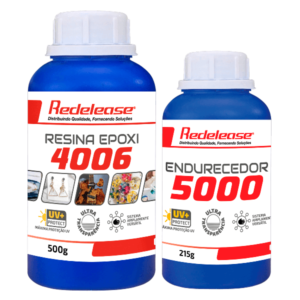 Resina 4006 Epoxi ULTRA TRANSPARENTE de Média Visc. c/ Proteção UV Com Endurecedor 5000 (715g)