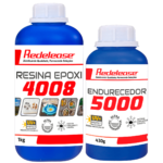 Resina Epoxi 4008 Baixa Visc. ULTRA TRANSPARENTE e Proteção UV c/ Endurecedor (1,430Kg)
