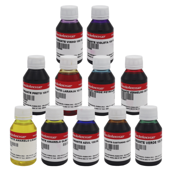 Kit Pigmento Epóxi Redelease Cores Translucida - Completo c/ 11x100ml