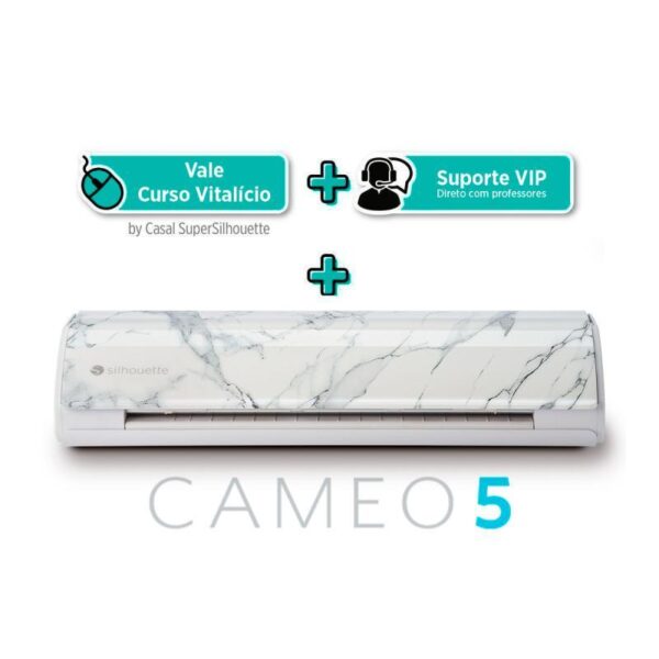 Máquina de Corte Cameo 5 Bianco Carrara + Curso  Online - Silhouette