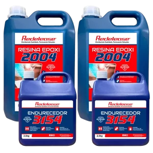 Resina 2004 Epoxi Transparente De Baixa Viscosidade Com Endurecedor 3154 (30 Kg)