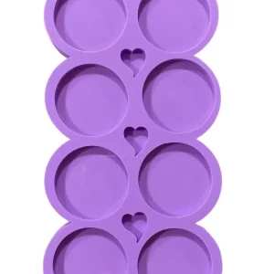 Molde Silicone - Redondo / Circulo 4.5cm c/ 8 Cavidades CMR324