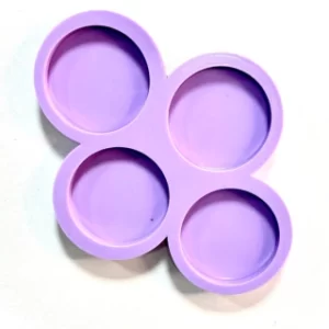 Molde Silicone - Redondo / Circulo 4cm c/ 4 Cavidades CMR475