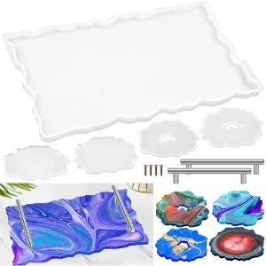 Molde Silicone - Kit Bandeja Completo /4 Porta Copos / s/ Ferragem