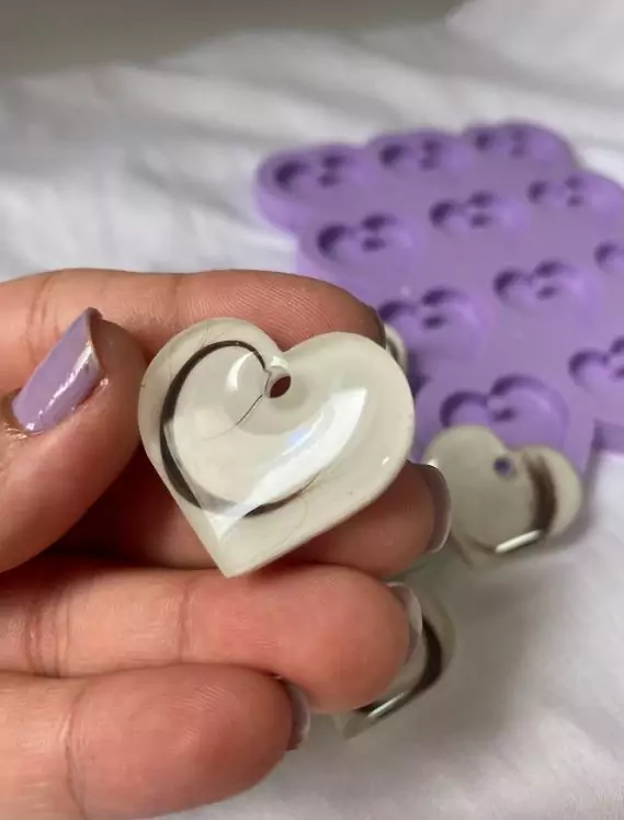 Molde Silicone - Coração c/ 2 Cavidades CMR418 - Imagem 2