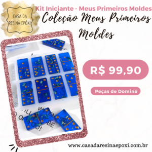 Molde Silicone  - Dominó Holografico (2,3x4,7x1cm Espessura) CMR3037