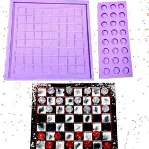 Molde Silicone - Jogo de Dama Completo CMR569